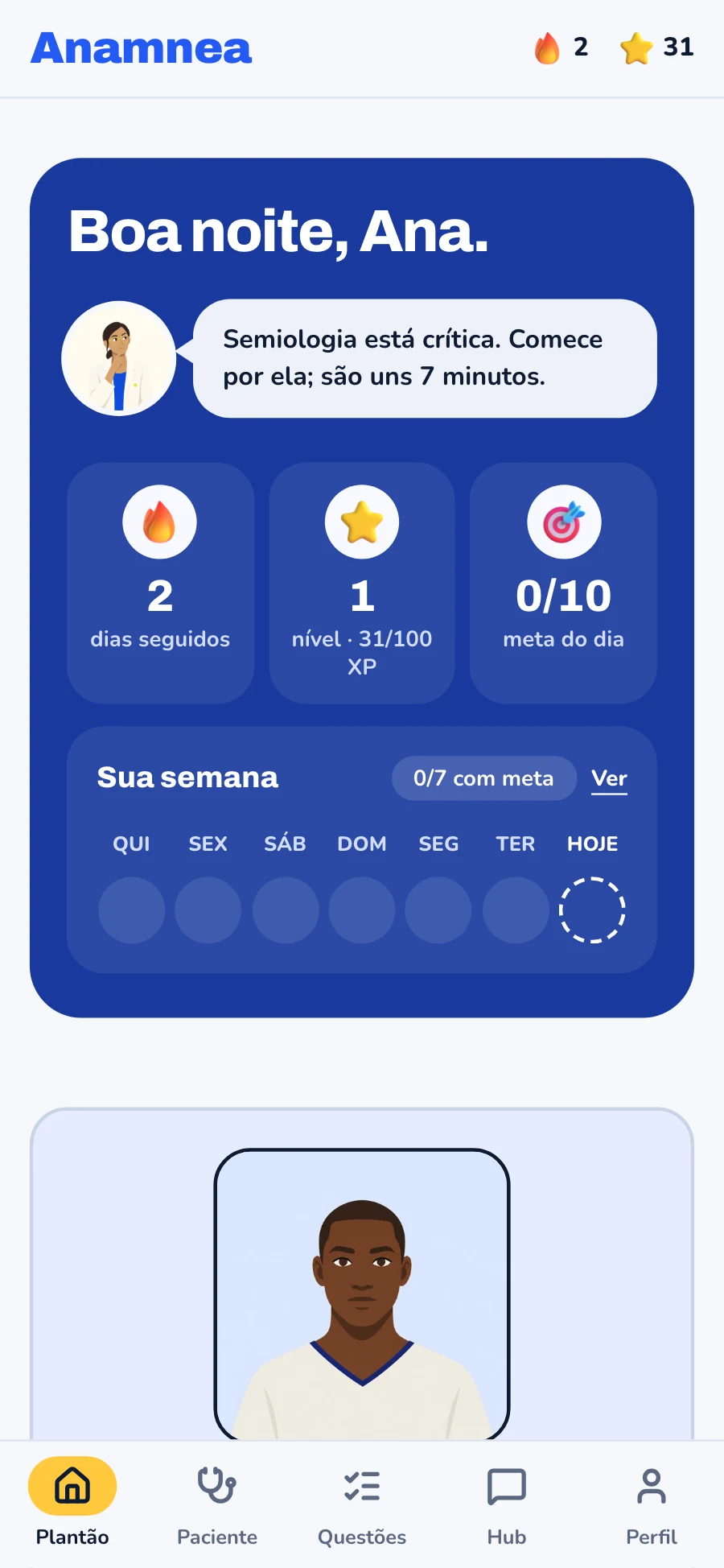 Plantão do dia no celular